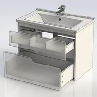 Тумба с раковиной Aquanet Модена 75 подвесная Белый глянец арт-212662 — фото 8, Тумбы с раковиной