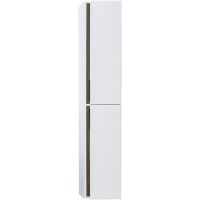 Шкаф пенал Aquaton Рене 31 подвесной Белый Грецкий орех арт-1A222003NRC80 — фото 1, Пеналы для ванной комнаты