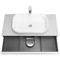 Тумба под раковину Aquaton Марбл 100 подвесная Слэйт Белый матовый арт-1A276301MH4C0 — фото 11, Тумбы под раковину