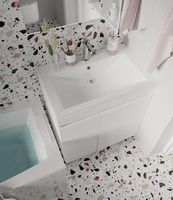 Товар: Тумба под раковину 1MarKa Cube 75Н Белый глянец арт-У79532 - фото 6 Тумба под раковину 1MarKa Cube 75Н Белый глянец арт-У79532 — фото 6, Тумбы под раковину