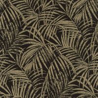 Обои RASCH Denzo II Винил на флизелине (0,53*10,05) Черный, Листья арт-832143 — фото 1, Обои для стен