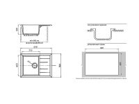 Кухонная мойка GranFest Quadro GF-Q650L Серая арт-Q-650 L сер — фото 2, Кухонные мойки