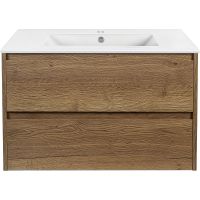 Тумба под раковину Vincea Gio 80 подвесная T.Oak арт-VMC-2G800TO — фото 2, Тумбы под раковину