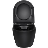 Унитаз Vincea Globo подвесной Черный матовый с сиденьем Микролифт арт-VT1-14MB — фото 5, Подвесные унитазы