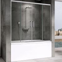 Товар: Шторка на ванну Abber Schwarzer Diamant 170х140 профиль Хром стекло прозрачное арт-AG57170 - фото 1 Шторка на ванну Abber Schwarzer Diamant 170х140 профиль Хром стекло прозрачное арт-AG57170 — фото 1, Шторки для ванной раздвижные