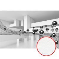 Фреска Ortograf 3D 21068 Фактура бархат FX Флизелин (4,2*2,7) Серый/Белый, Абстракция арт-21068 (бархат FX) — фото 1, Фрески