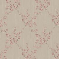 Обои Zambaiti Parati Satin Flowers IV Винил на флизелине (0,53*10,05) Бежевый/Розовый/Зеленый, Цветы/Ромб арт-Z66833 — фото 1, Обои для стен