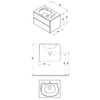 Тумба под раковину Ravak SD Rosa II 60 подвесная Белая арт-X000000924 — фото 5, Тумбы под раковину