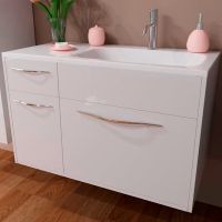 Тумба с раковиной Эстет Barcelona 90 R подвесная Белая арт-ФР-00003594 — фото 1, Тумбы с раковиной