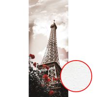 Фреска Ortograf Париж 5440 Фактура бархат FX Флизелин (1,1*2,7) Бежевый/Красный, Город/Цветы арт-5440 (бархат FX) — фото 1, Фрески