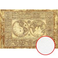 Фреска Ortograf Карты мира 50014 Фактура бархат FX Флизелин (4*2,7) Бежевый/Коричневый, Карты арт-50014 (бархат FX) — фото 1, Фрески