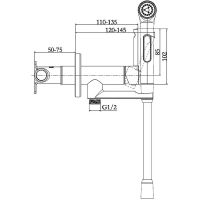 Гигиенический душ со смесителем Jacob Delafon Elate 2.0 Черный матовый арт-E28317-BL — фото 2, Гигиенические души