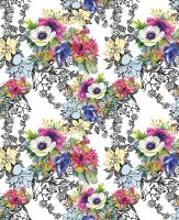 Фреска Ortograf Цветы 5513 Фактура бархат FX Флизелин (2,2*2,7) Разноцветный, Цветы арт-5513 (бархат FX) — фото 2, Фрески