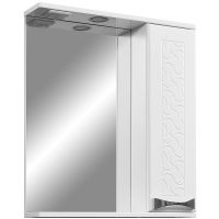 Зеркало со шкафом Stella Polar Ванда 60/С с подсветкой Белое арт-SP-00000199 — фото 1, Зеркальные шкафы в ванную