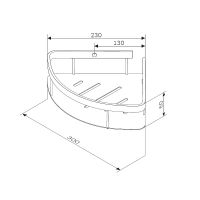 Полка корзина AM.PM Sense L угловая Черная матовая арт-A7454122 — фото 7, Полки для ванной и душа