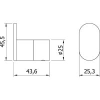 Крючок Nofer Verona Хром арт-16871.B — фото 2, Крючки для полотенец