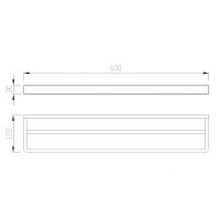 Полотенцедержатель Abber Westen двойной Хром арт-AA1756 — фото 3, Полотенцедержатели