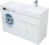 Тумба с раковиной Aquanet Токио 130 R Белая арт-239216 — фото 6, Тумбы с раковиной