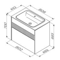 Товар: Тумба под раковину AM.PM Func 80 подвесная Белая матовая арт-M8FFUX0802WM - фото 12 Тумба под раковину AM.PM Func 80 подвесная Белая матовая арт-M8FFUX0802WM — фото 12, Тумбы под раковину