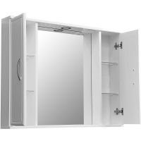 Зеркало со шкафом Stella Polar Концепт 90/С с подсветкой Белое арт-SP-00000131 — фото 2, Зеркальные шкафы в ванную