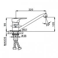 Смеситель для кухни Frap Коричневый арт-F4928-14 — фото 2, Смесители для кухни
