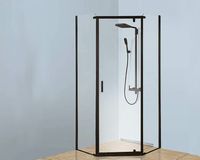 Товар: Душевой уголок Berges Solo T Black 100х100 профиль Черный матовый стекло прозрачное арт-061110 - фото 2 Душевой уголок Berges Solo T Black 100х100 профиль Черный матовый стекло прозрачное арт-061110 — фото 2, Душевые уголки трапеция