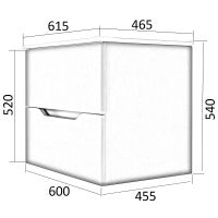 Тумба с раковиной Orange подвесная Черная матовая арт-Li-60Tub+Ra — фото 9, Тумбы с раковиной