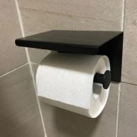Держатель туалетной бумаги Maretti Project Black с полкой Черный матовый арт-PB51P11 — фото 5, Держатели туалетной бумаги