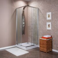 Душевой уголок Aquanet Alfa Cube NAA1142 100x100 00 профиль Хром стекло прозрачное арт-185041 — фото 3, Квадратные душевые уголки