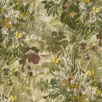 Обои Emiliana Parati Blumarine 5 Винил на флизелине (1,06*10,05) Зеленый, Листья/Цветы/Бабочки арт-29043BM — фото 1, Обои для стен