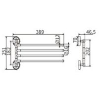 Товар: Полотенцедержатель CeramaLux Valencia поворотный Хром арт-88114-4 - фото 2 Полотенцедержатель CeramaLux Valencia поворотный Хром арт-88114-4 — фото 2, Полотенцедержатели