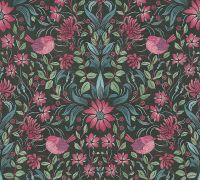 Обои AS Creation Maison Charme Винил на флизелине (0,53*10,05) Черный/Разноцветный, Птицы/Цветы арт-39075-1 — фото 1, Обои для стен