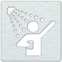 Табличка Душевая Bemeta Hotel Хром арт-111022072 — фото 1, Таблички для санузла и общественных мест