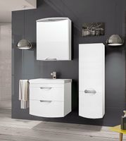 Зеркальный шкаф Style Line Жасмин 2 Люкс 60 с подсветкой Белый арт-ЛС-00000216 — фото 9, Зеркальные шкафы в ванную