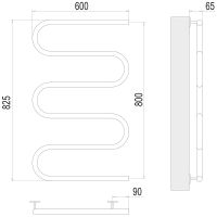Электрический полотенцесушитель Terminus Ш-образный 600x800 Хром арт-4620768883972 — фото 4, Электрические полотенцесушители