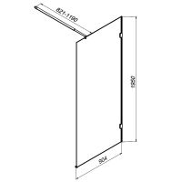 Душевая перегородка AM.PM X-Joy 90 профиль Хром матовый стекло прозрачное арт-W94UWI-90-F1-MTE — фото 7, Душевые перегородки