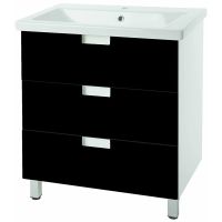 Тумба под раковину Bellezza Пегас 80 Черная арт-4630413140046 — фото 1, Тумбы под раковину