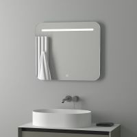 Зеркало Evoform Ledline 60x70 с подсветкой 5.5 W - сенсорный выключатель арт-BY 2444 — фото 1, Зеркала в ванную комнату