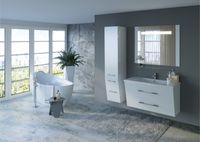 Шкаф пенал Bellezza Берта 40 подвесной L Белый арт-4620705182014 — фото 2, Пеналы для ванной комнаты