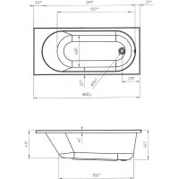 Акриловая ванна Marka One Atlas 160х70 без гидромассажа арт-01атл1670 — фото 5, Акриловые ванны