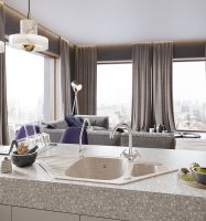 Товар: Кухонная мойка Domaci Бьелла DMC-10K арт-GWS-10K-328 бежевая - фото 2 Кухонная мойка Domaci Бьелла DMC-10K арт-GWS-10K-328 бежевая — фото 2, Кухонные мойки