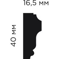 Товар: Молдинг HIWOOD 2000x40x16,5 мм арт-D40V2 - фото 2 Молдинг HIWOOD 2000x40x16,5 мм арт-D40V2 — фото 2, Молдинги