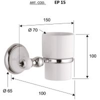 Держатель для зубных щеток Remer Epoca Хром арт-EP15CR — фото 2, Стаканы для зубных щеток