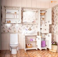 Тумба под раковину Бриклаер Кантри 65 Бежевый дуб прованс арт-4627125413681 — фото 4, Тумбы под раковину