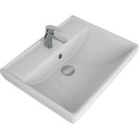 Тумба с раковиной Brevita Vega 60 подвесная Белая матовая Золото арт-УТ000022668 — фото 5, Тумбы с раковиной