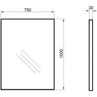 Зеркало Orange Capri 75 Орех арт-OCN-75ZS — фото 3, Зеркала в ванную комнату