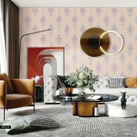 Обои Roberto Borzagi King Винил на флизелине (1,06*10) Розовый, Полоса/Дамаск арт-90111-6 — фото 2, Обои для стен