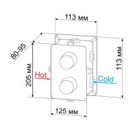 Душевая система RGW Shower Panels SP-6143-01, хром, арт-50140801-01 — фото 5, Встраиваемые душевые комплекты