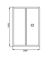 Душевая дверь Ceruttispa Bella 100 D101B профиль Черный стекло прозрачное арт-BELLA D101B — фото 10, Складные душевые двери