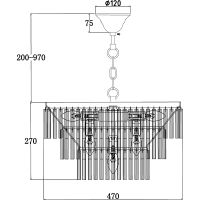 Подвесной светильник Maytoni Neoclassic Colonne Прозрачный Латунь арт-MOD093PL-09BS — фото 7, Подвесные светильники